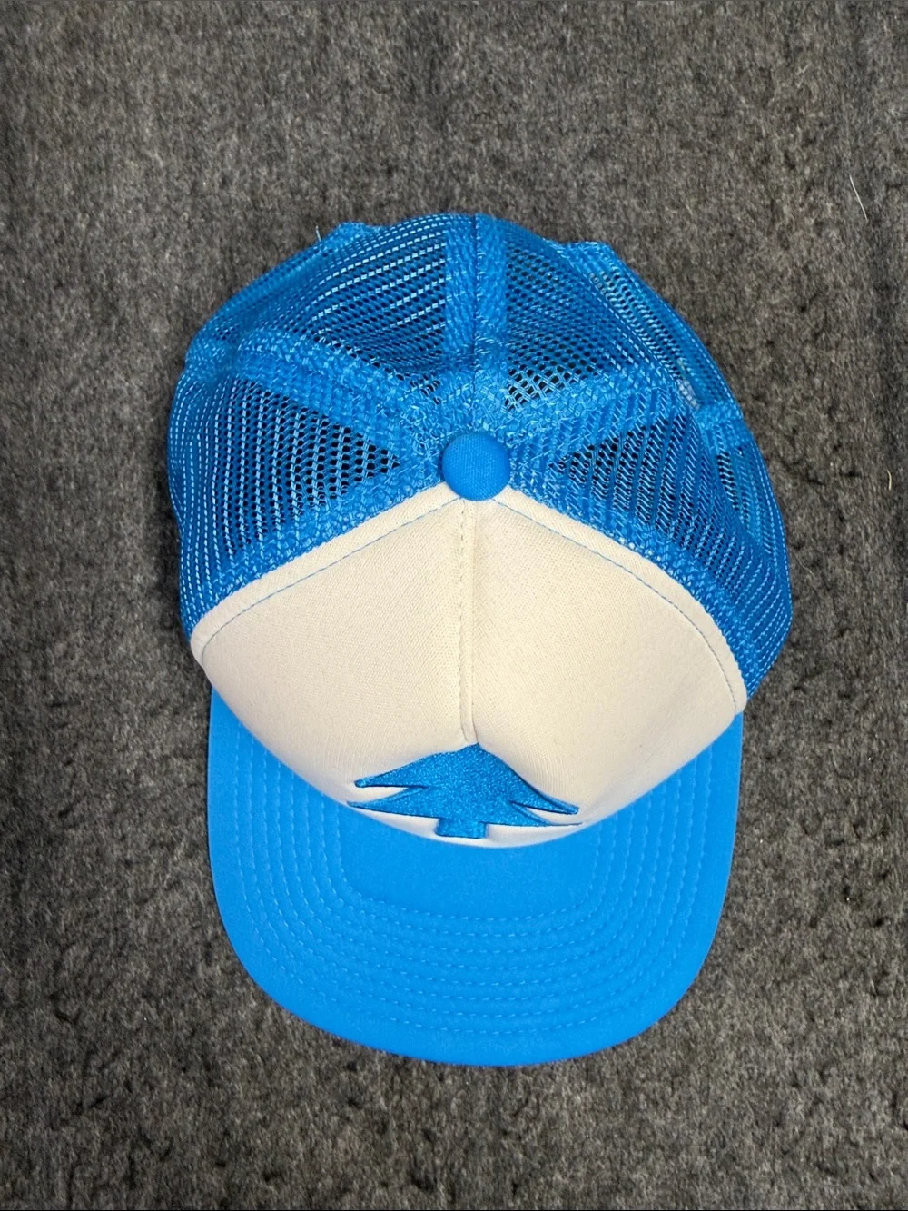 Gravity Falls Disney White and Blue Kids Trucker Hat with Tree Emblem